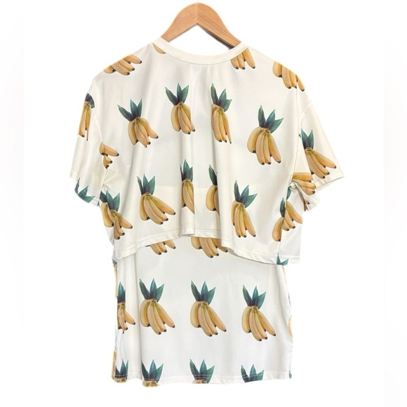 stylenanda Dresses & Skirts - Stylenanda banana print crop top & miniskirt set